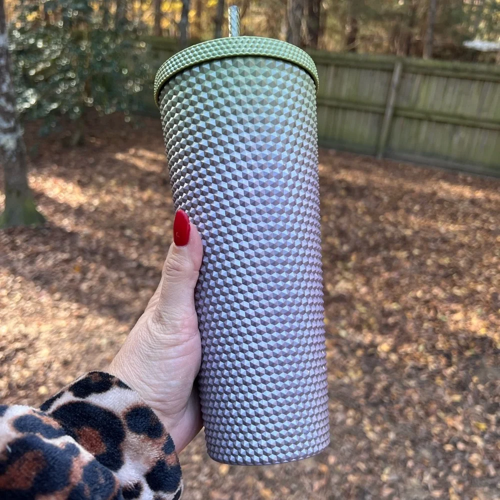 STARBUCKSFall 2024 Metallic and Lilac Gradient Ombré Studded Tumbler NWT NEW